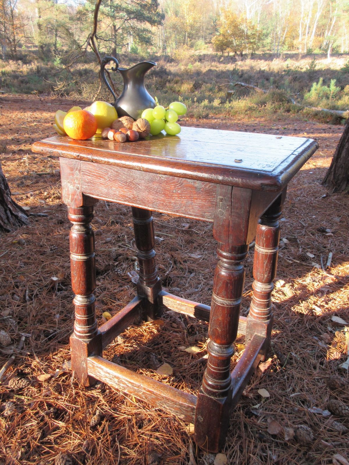 English Mid – 17th Century Oak Joint Stool, Circa 1650 photo Furniture