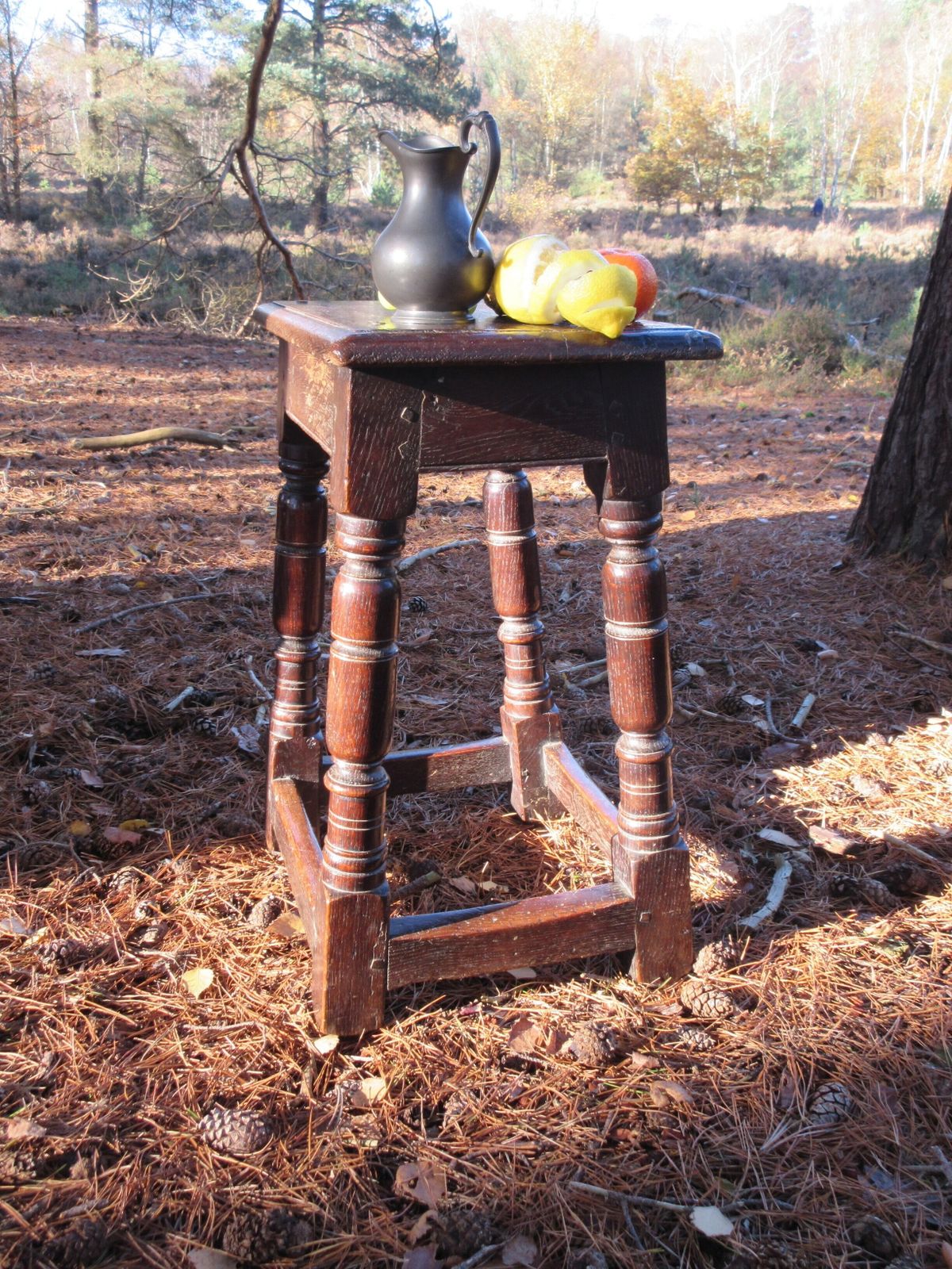 English Mid – 17th Century Oak Joint Stool, Circa 1650 photo 1950.0