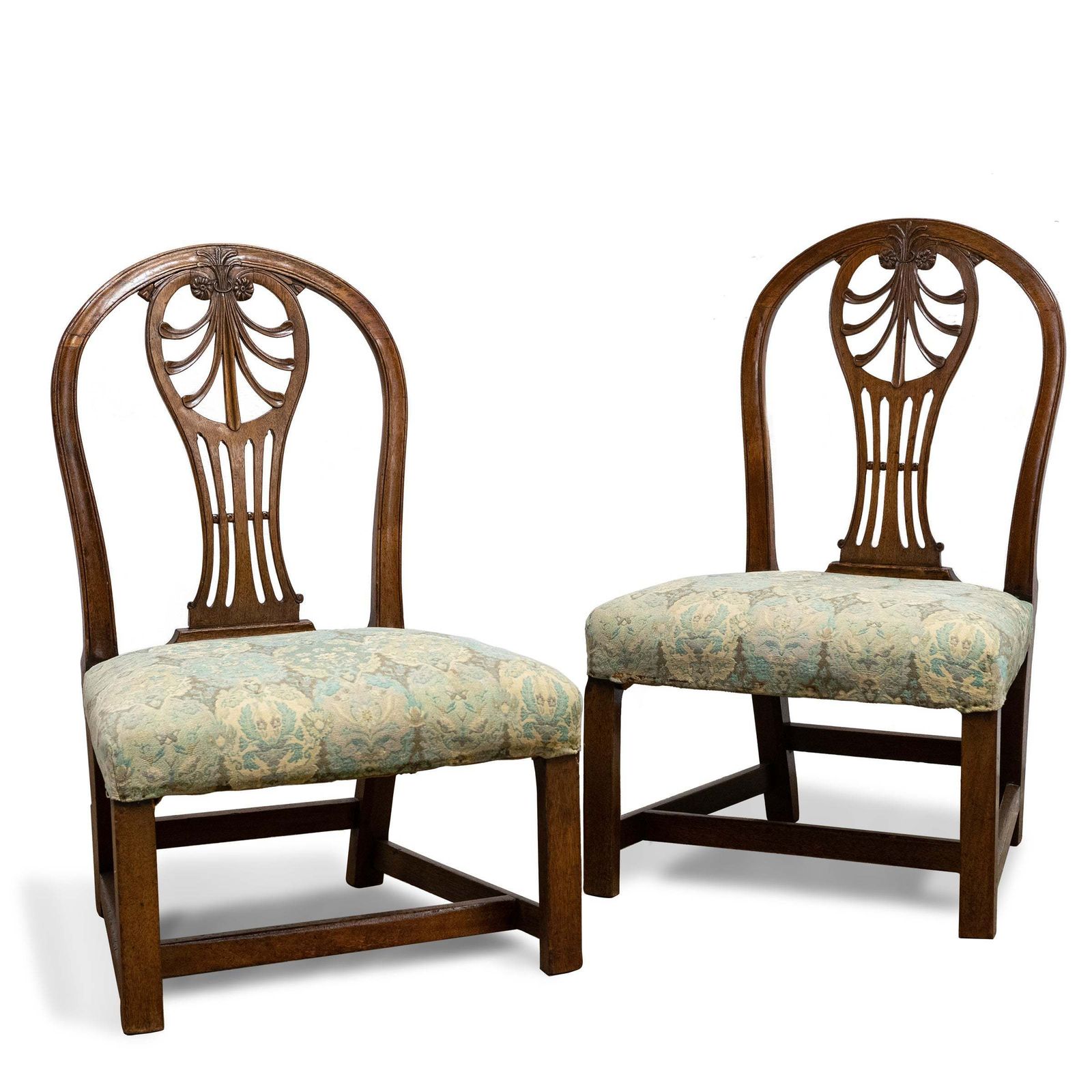 Pair Of Antique Georgian Mahogany Side Chairs