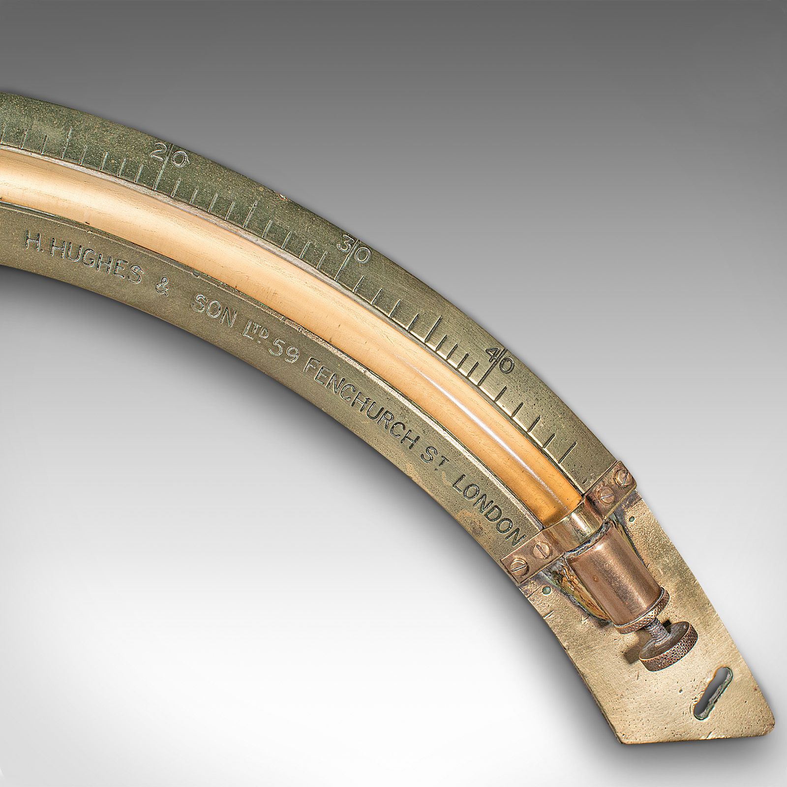photo furniture Antique Ship's Clinometer, English, Brass, Maritime Instrument, H Hughes, C.1900