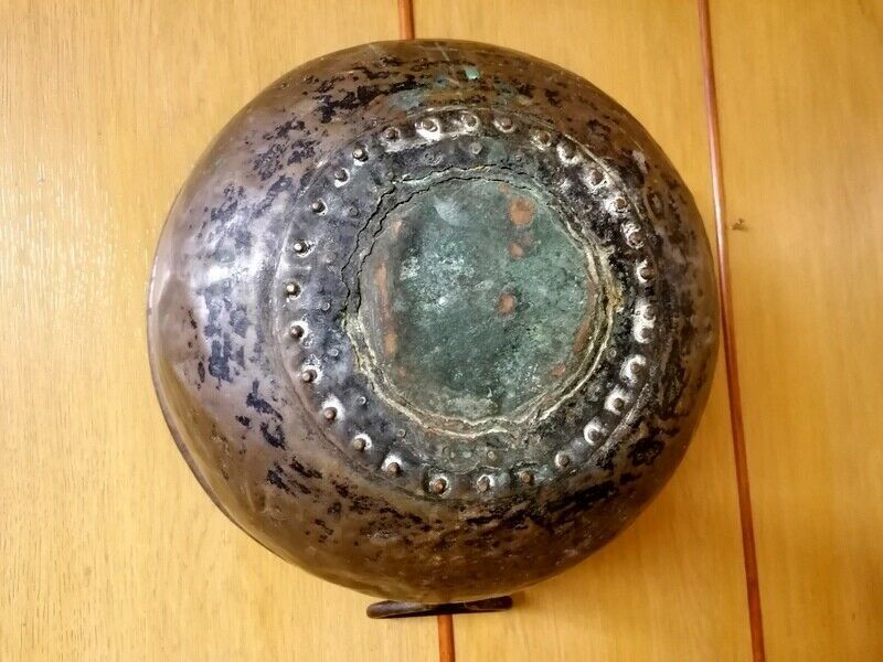 Antique Hanging French Hammered Copper Flower Pot Log Fireplace photo furniture