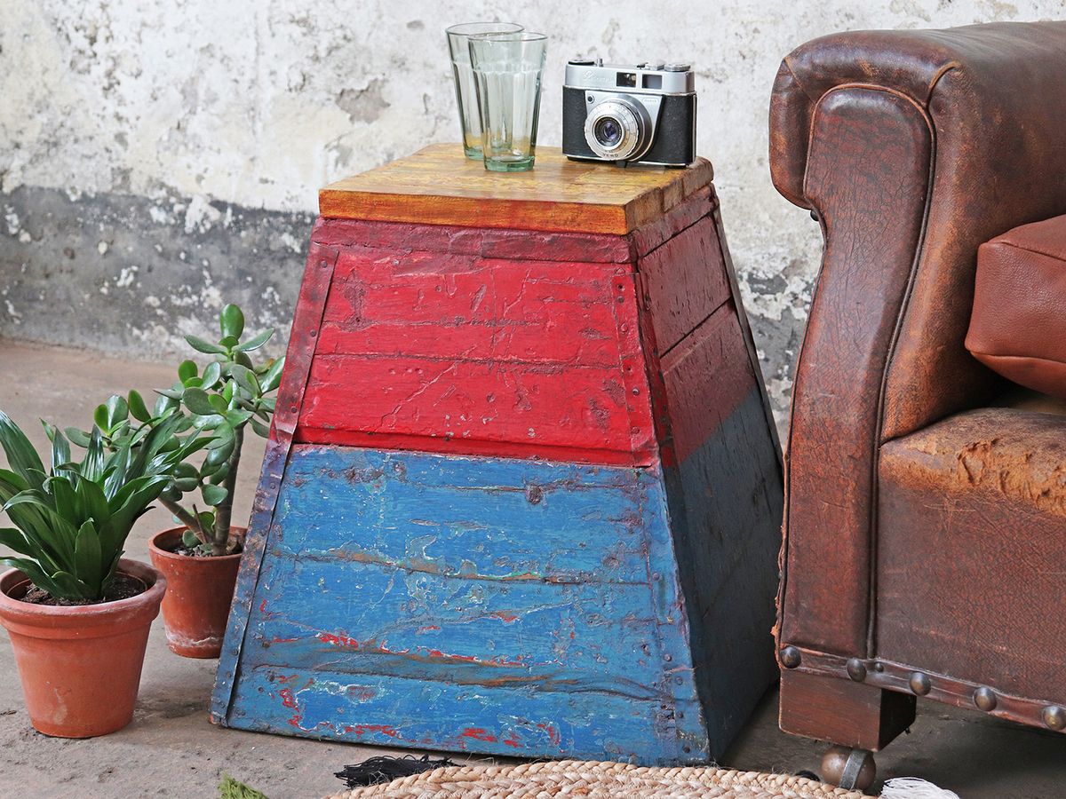 Wooden Vintage Stool   Painted photo 165.0