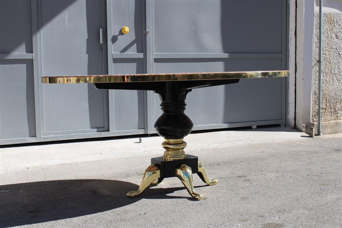 Mid Century Oval Dining Table Melchiorre Bega  Onix Tanzania Brass photo 25596.0