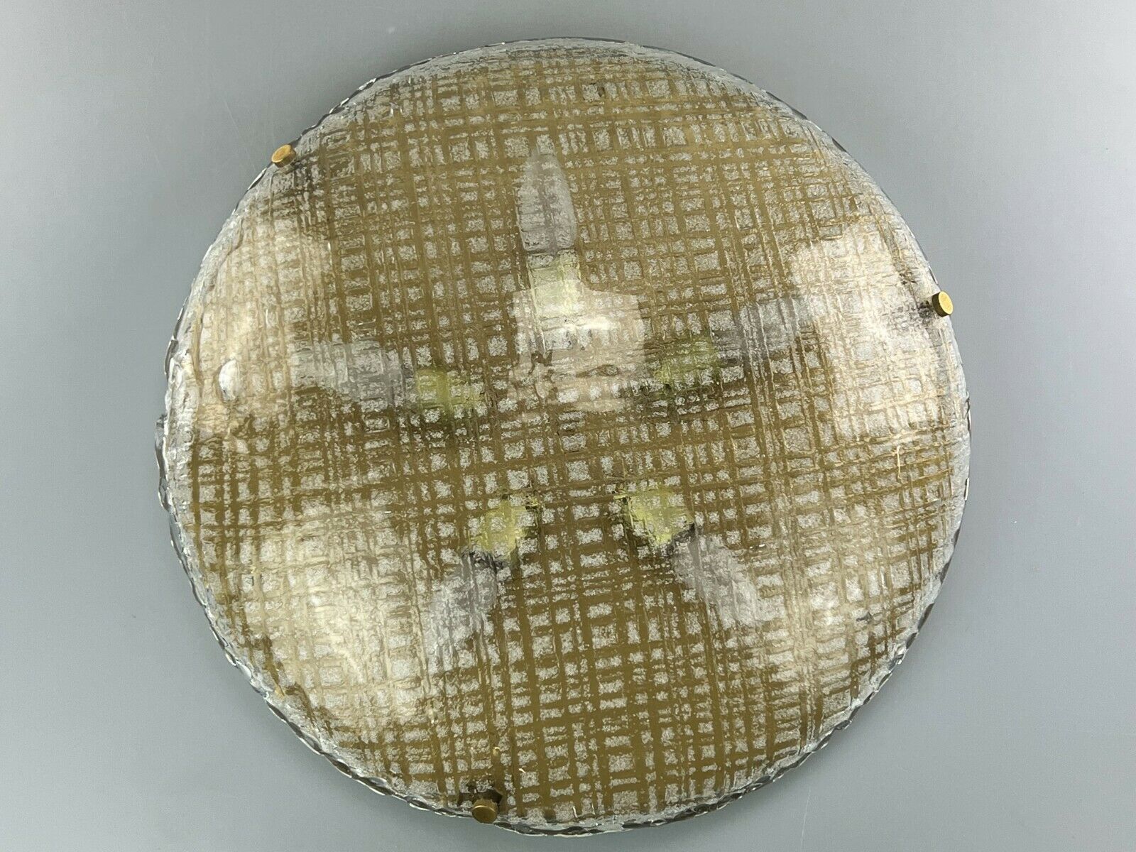 60s 70s Lamp Light Plafoniere Flush Mount Ice Glass Hillebrand 60s photo Lighting