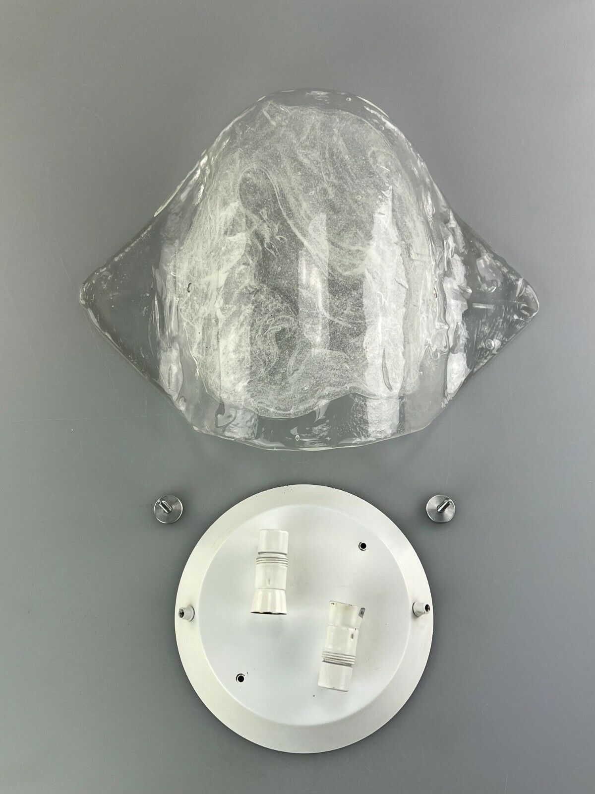 photo for sale 60s 70s Lamp Light Wall Lamp Kalmar Franken Carlo Nason Ice Glass 60s