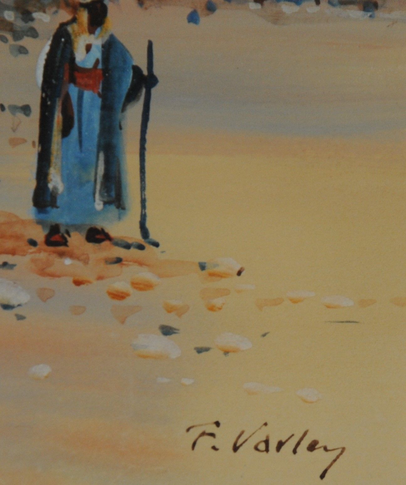 Antique Pair Of Orientalist Style Paintings By F Varley photo vinterior