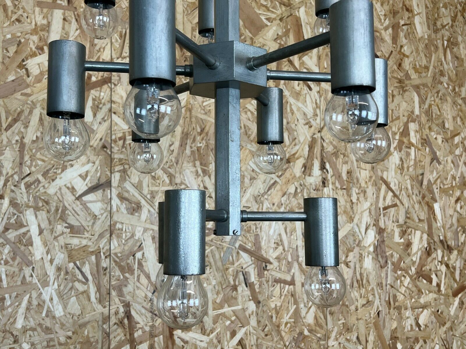 Xl 60s 70s Chandelier Chandelier Pendant Lamp Chrome & Metal Design 60s 70s photo buy
