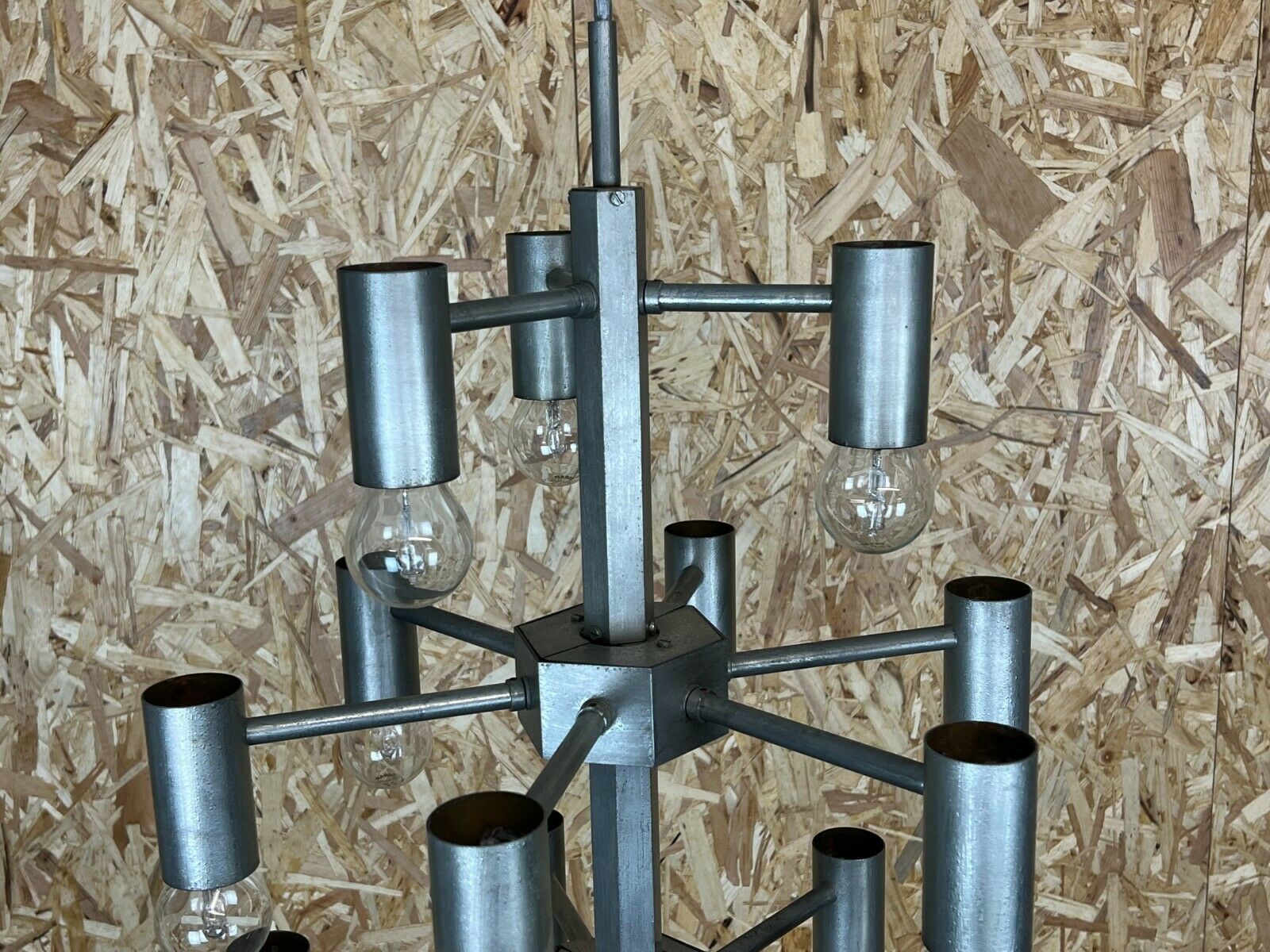 photo furniture Xl 60s 70s Chandelier Chandelier Pendant Lamp Chrome & Metal Design 60s 70s