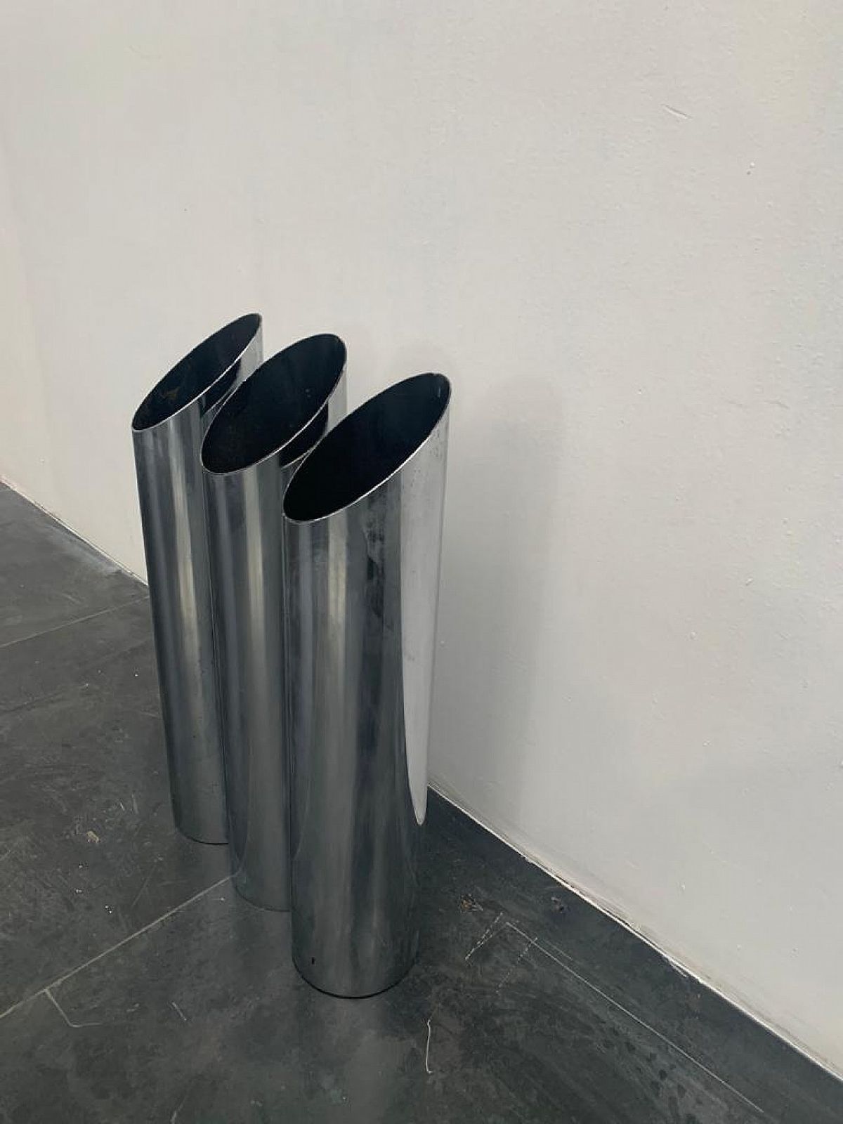 3 Steel Umbrella Stands, 1970s photo vintage