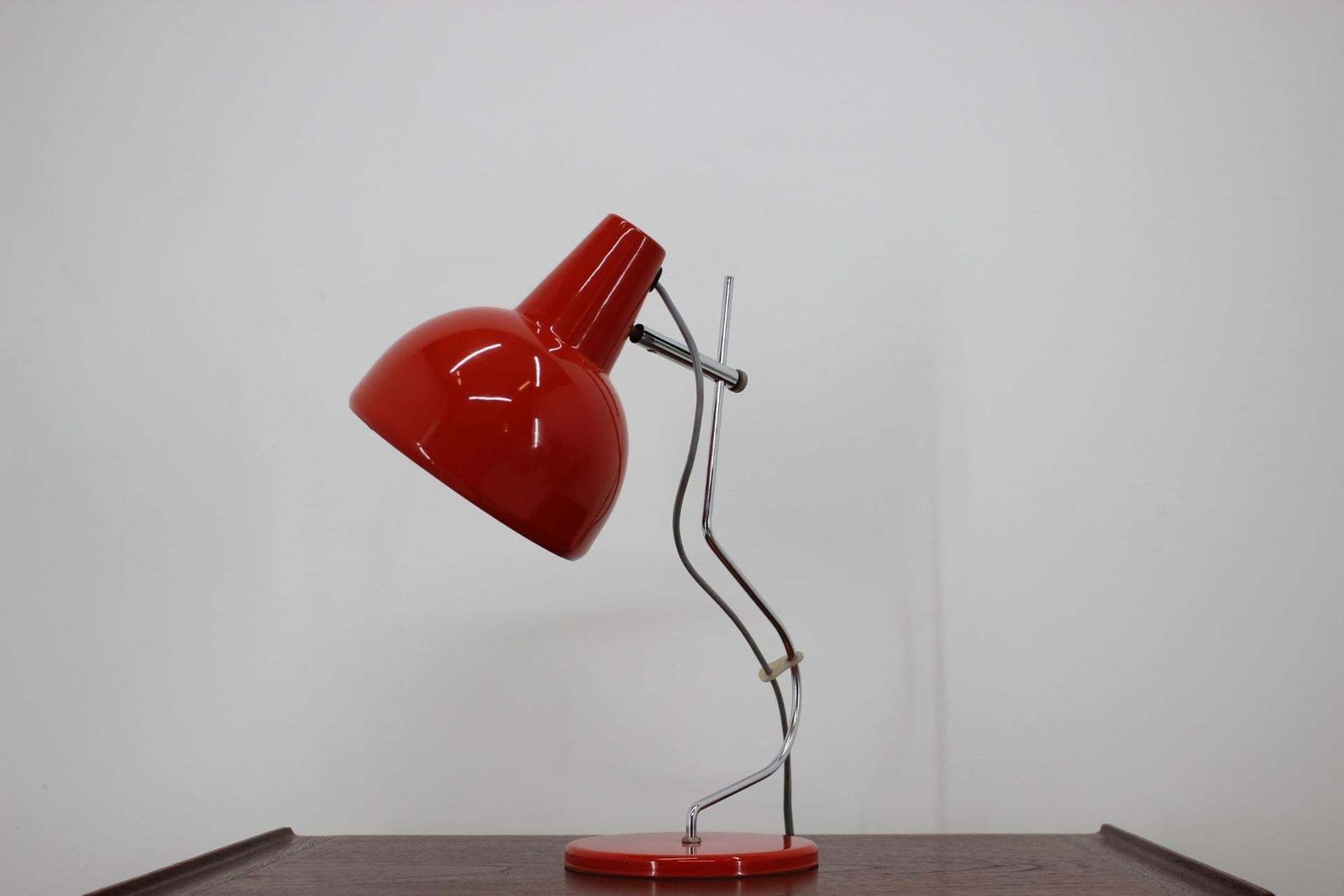 1970s Josef Hurka Red Table Lamp For Lidokov, Czechoslovakia photo for sale