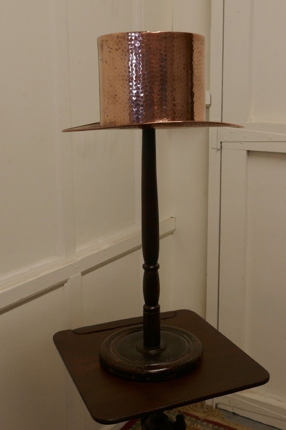 Arts And Crafts Copper Milliners Trade Sign. Copper Top Hat