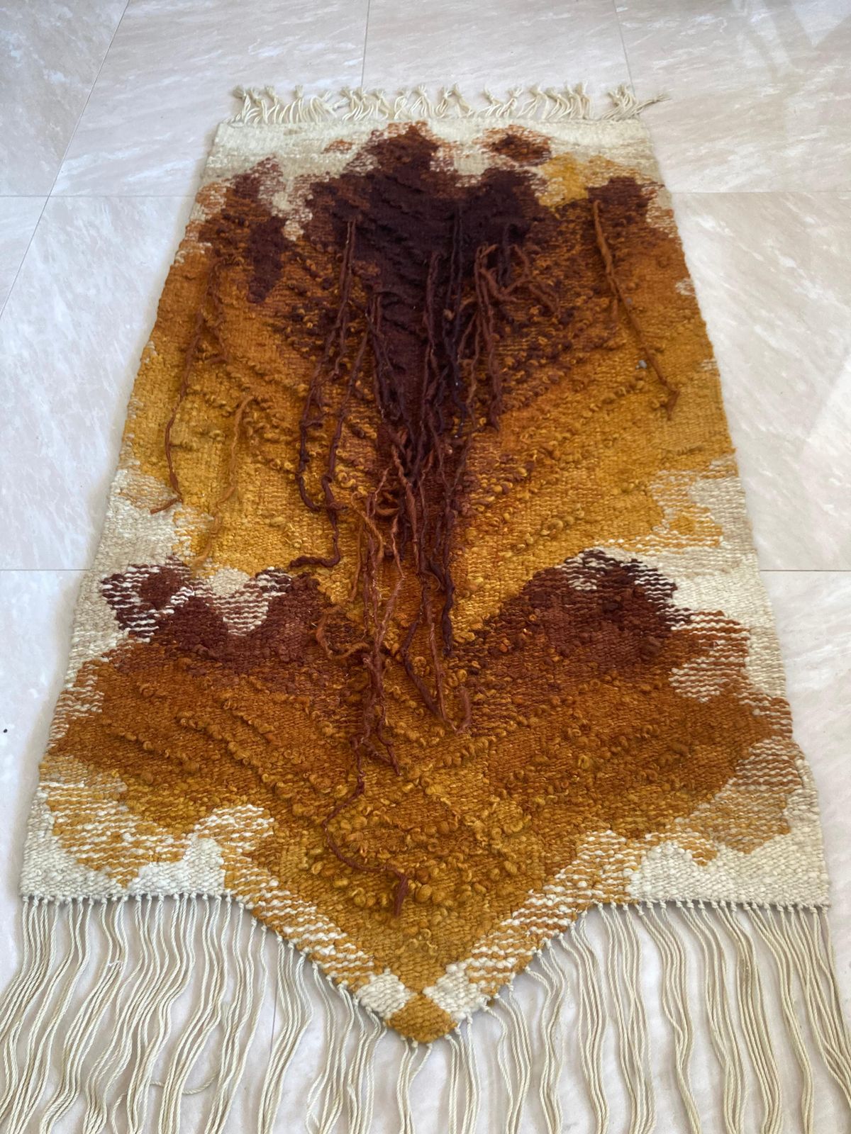 Organic Abstract Design Wool Tapestry, 1960s / Germany photo vinterior