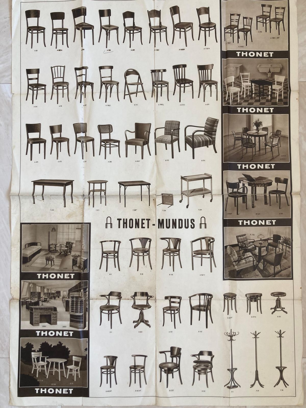Big Old Thonet Furniture Poster   1920s photo vinterior