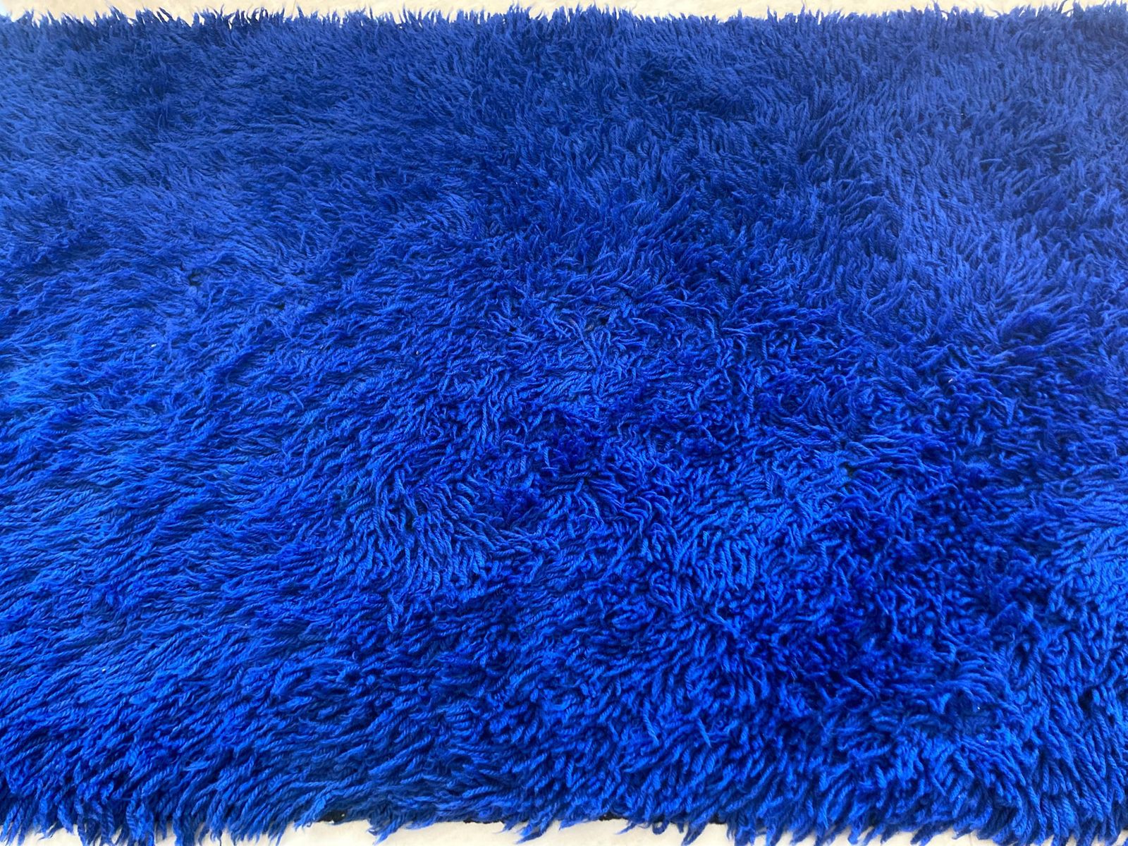 Pair Of Blue Wool Midcentury Design Carpets   Denmark   1970s photo furniture