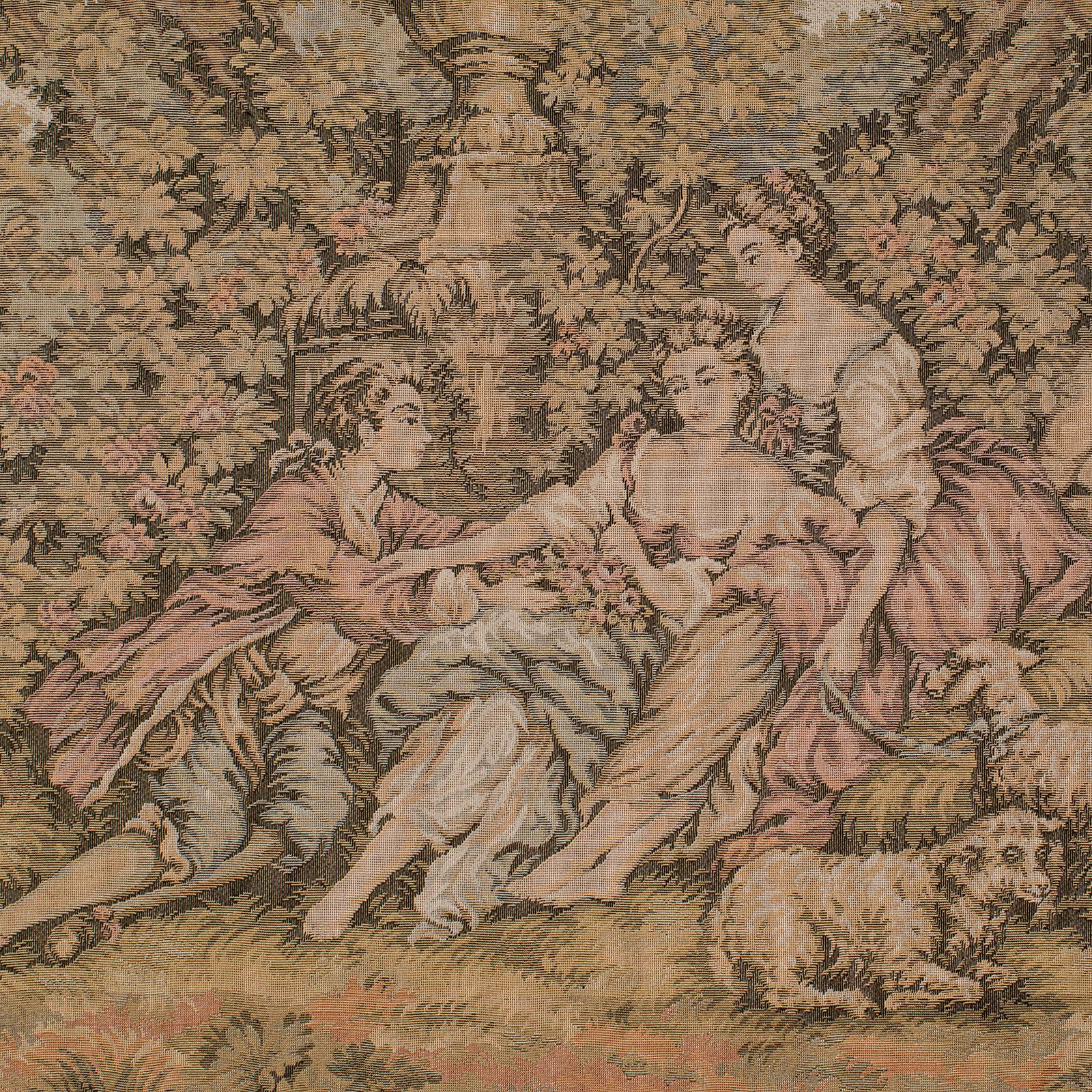 Small Antique Tapestry, Continental, Needlepoint, Decorative Wall Panel, C.1920 photo Art
