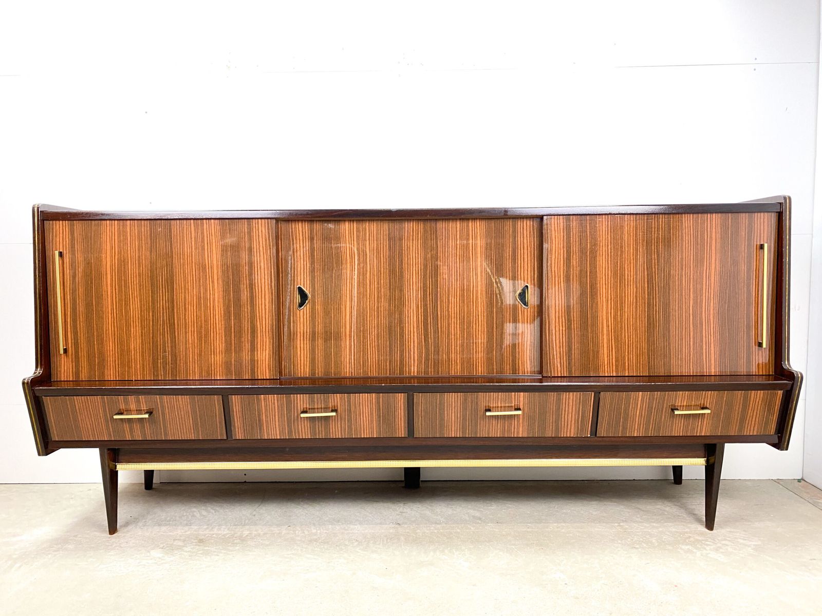 Beautiful Vintage Rosewood Sideboard With Brass photo furniture
