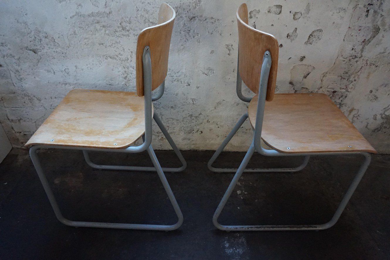 Industrial Chairs By Willem Hendrik Gispen For Gispen, 1950s, Set Of 2 photo for sale
