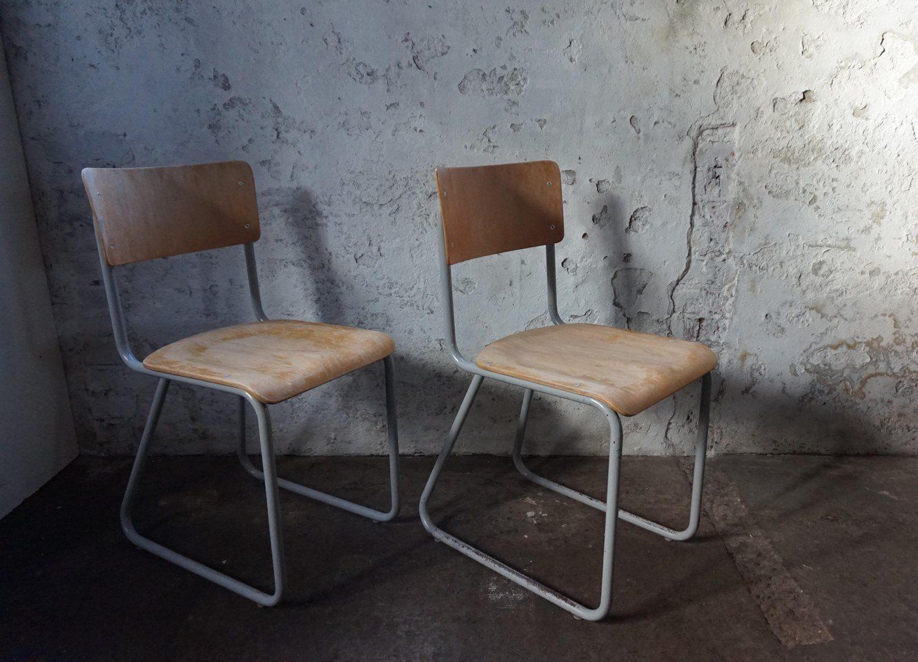 Industrial Chairs By Willem Hendrik Gispen For Gispen, 1950s, Set Of 2 photo vinterior
