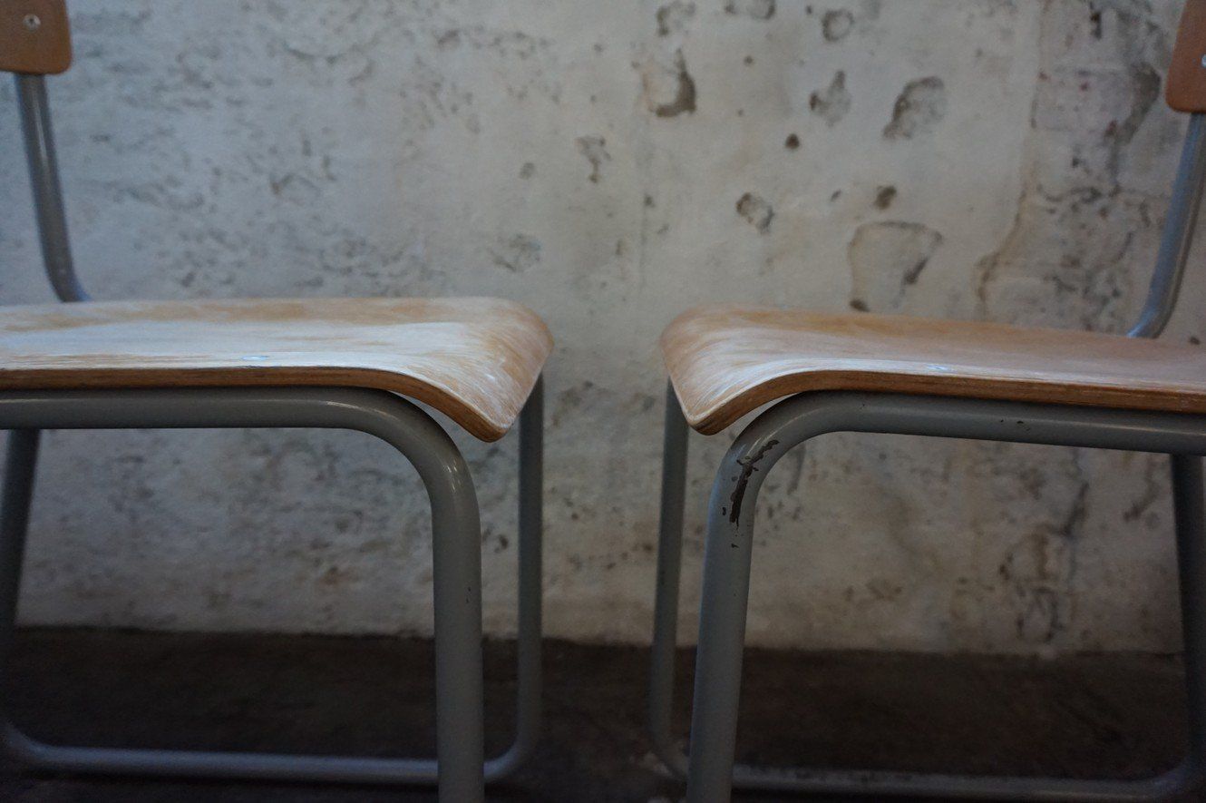 Furniture Industrial Chairs By Willem Hendrik Gispen For Gispen, 1950s, Set Of 2 photo