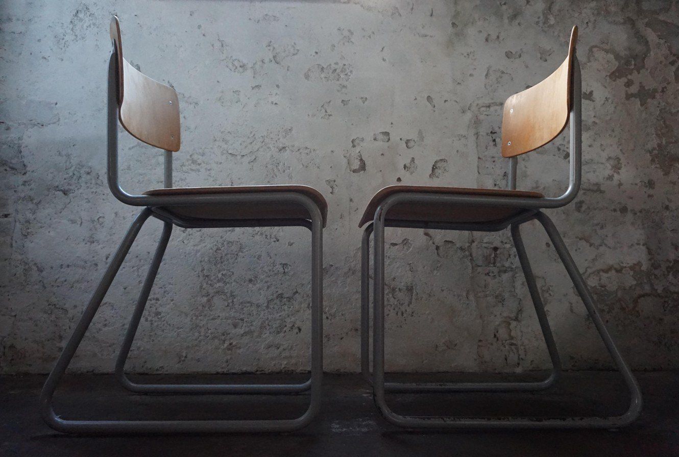 270.0 Industrial Chairs By Willem Hendrik Gispen For Gispen, 1950s, Set Of 2 photo
