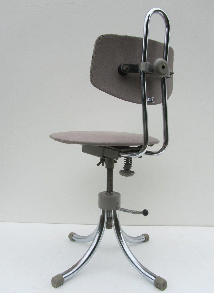 Adjustable Swivel Office Chair From Tubax, 1940s photo Furniture