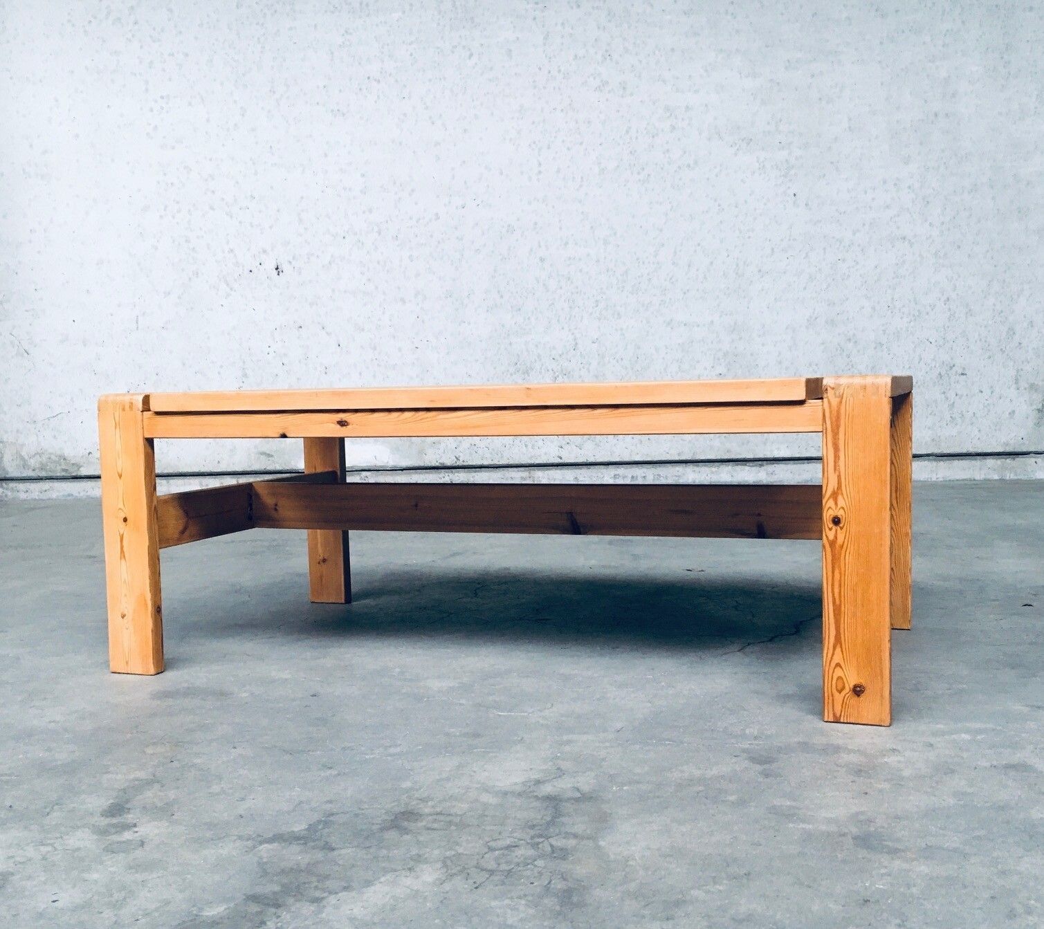 Scandinavisch Modern Design Salontafel Van Massief Grenenhout, Denemarken, Ca. Jaren 1970 photo 744.0