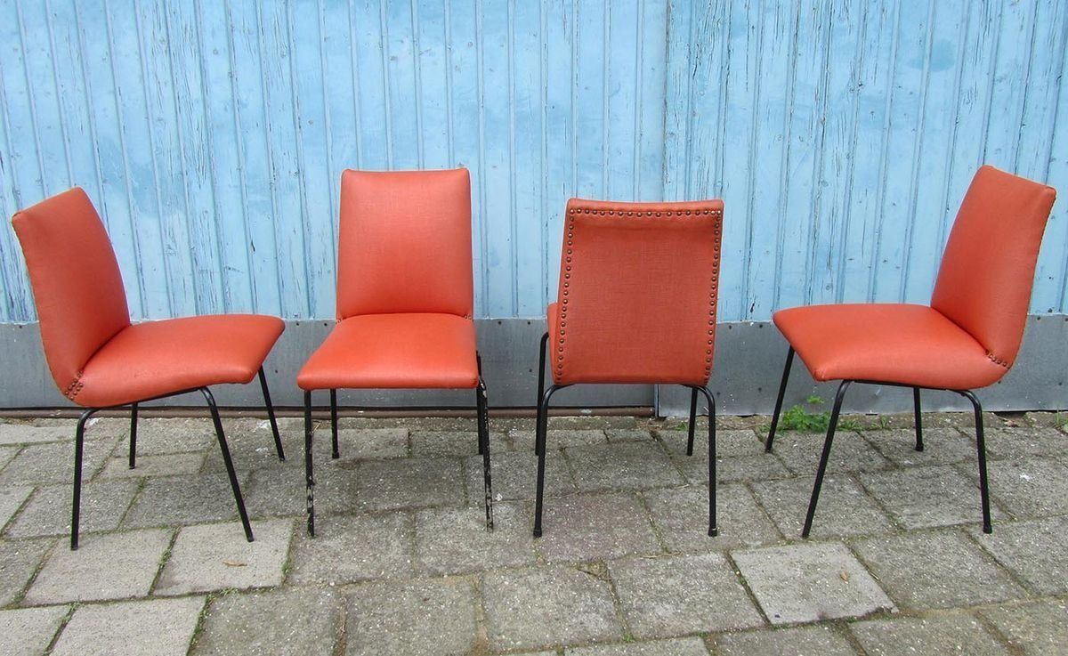 Furniture Dining Chairs By Pierre Guariche For Meurop, 1950s, Set Of 4 photo