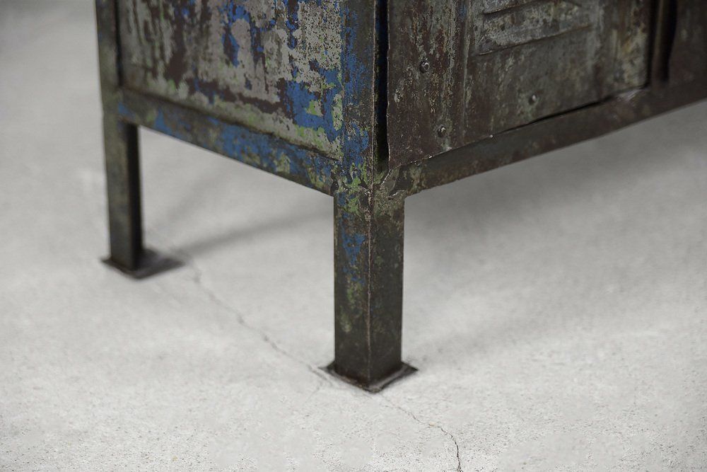 photo for sale Vintage Industrial Metal Factory Cabinet, 1950s