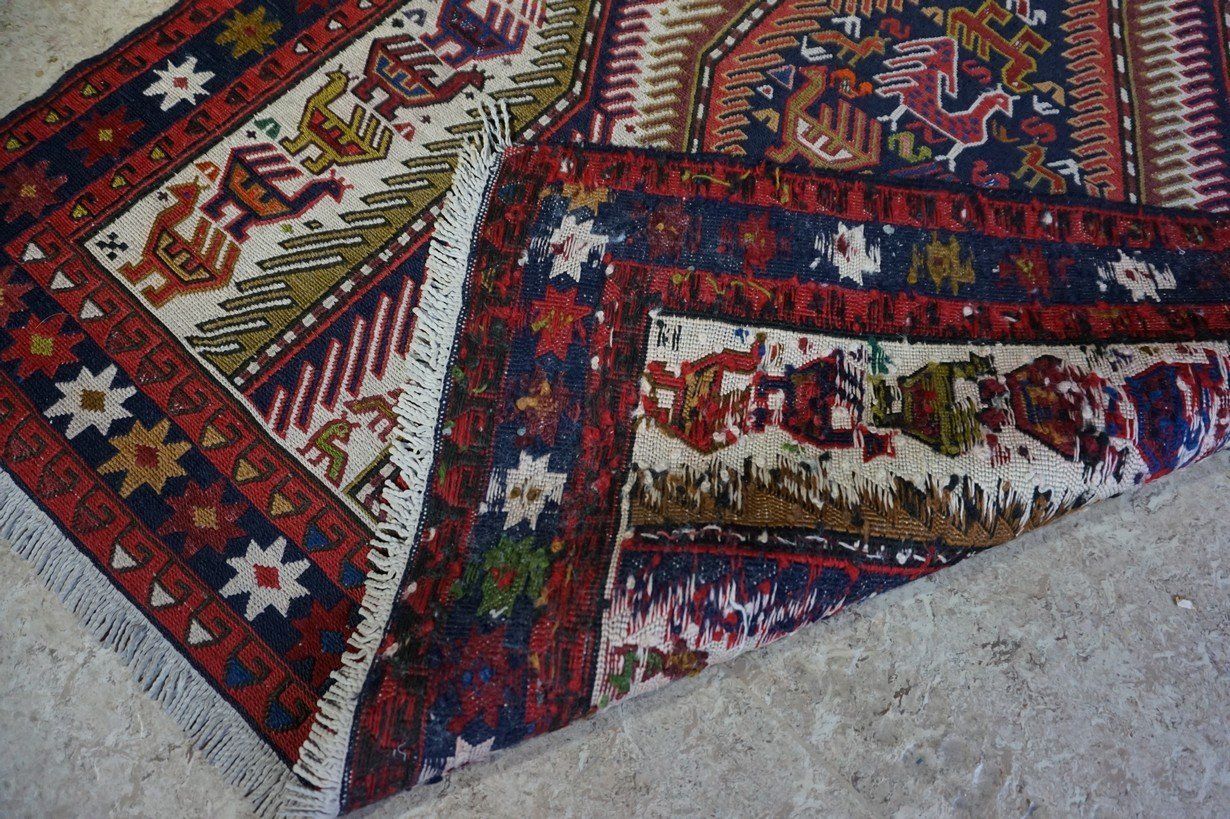 Vintage Middle Eastern Wool Kilim Carpet, 1960s photo for sale