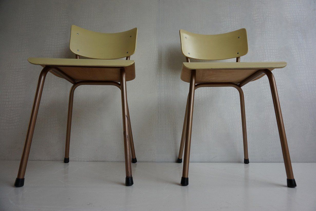 Vintage Dutch Dining Chairs From Dico Uden, 1950s, Set Of 2 photo for sale