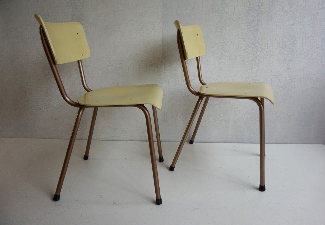 Vintage Dutch Dining Chairs From Dico Uden, 1950s, Set Of 2 photo vintage