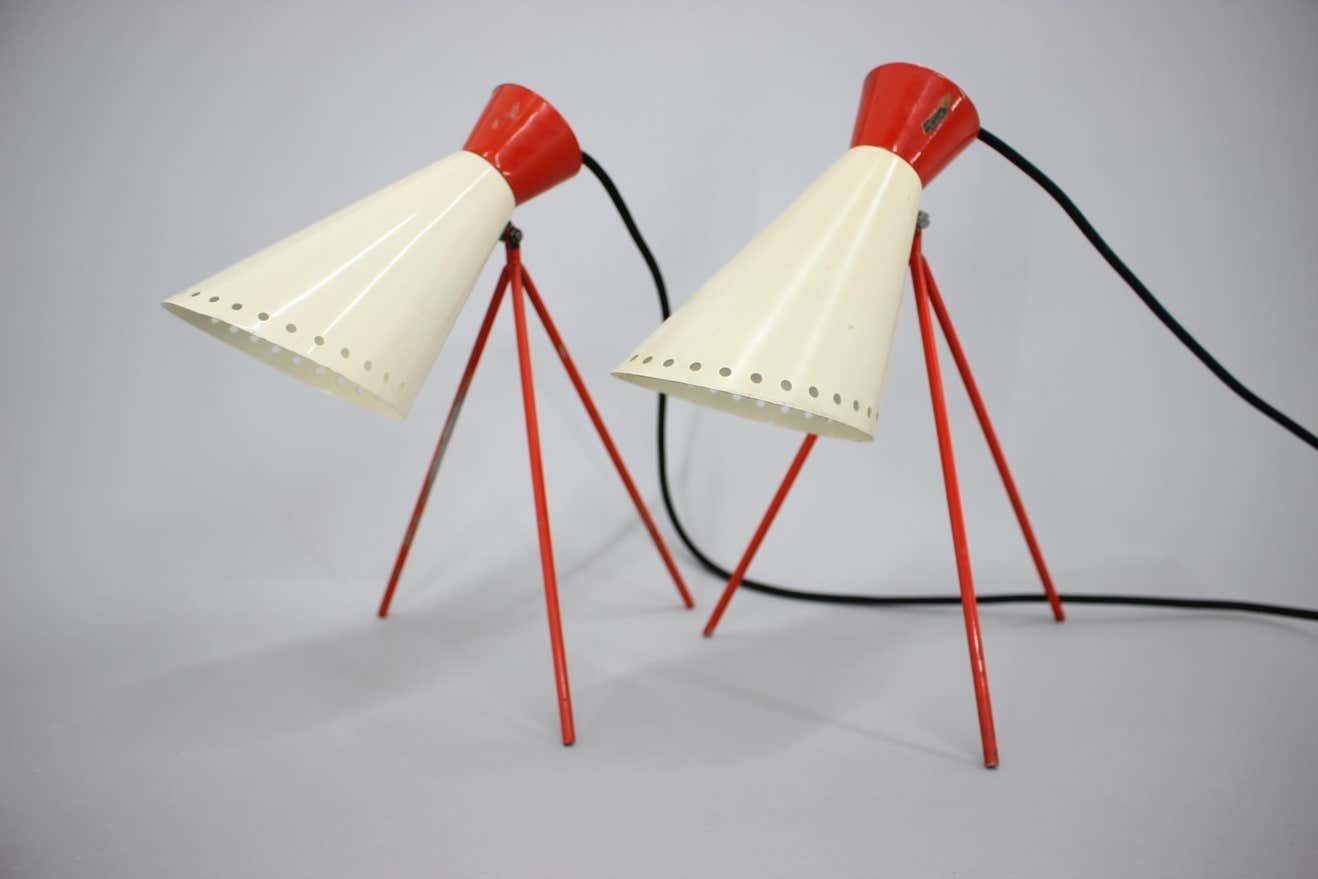 photo furniture Pair Of Mid Century Table Lamps Napako, 1960s