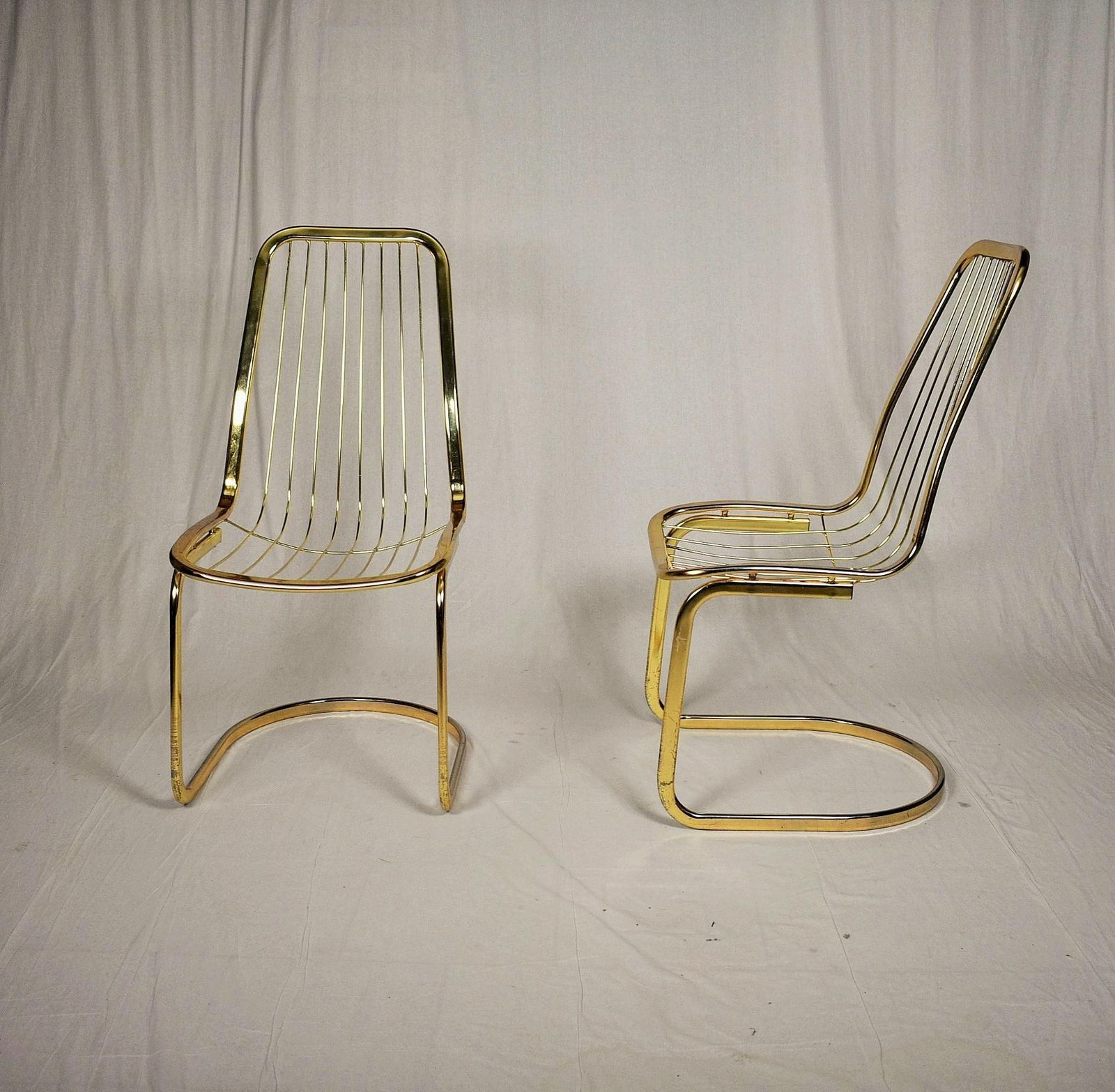 Pair Of Midcentury Design Chrome Chairs /Gastone Rinaldi, 1970s photo furniture