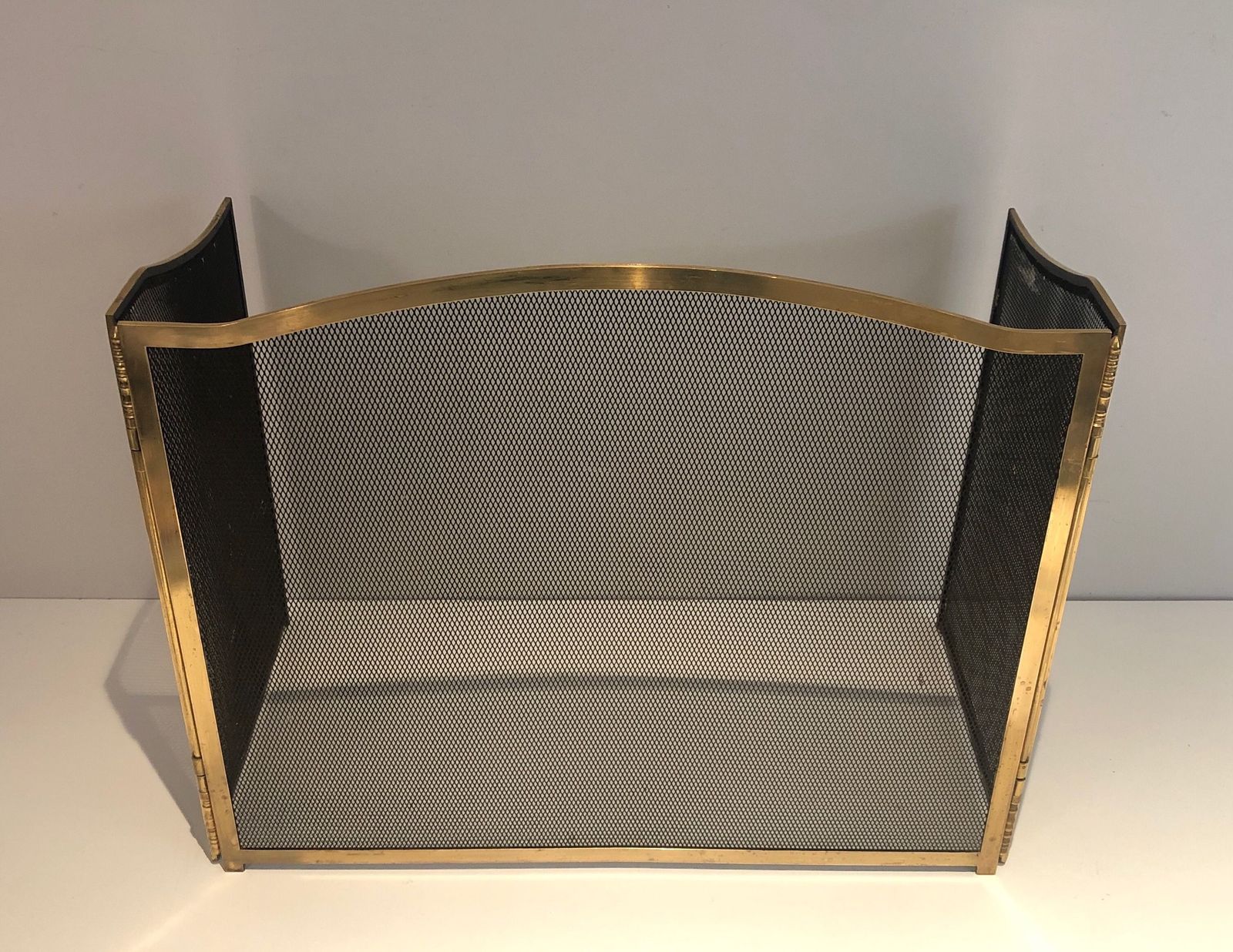 Brass Fireplace Screen, 1970s, Vintage photo 952.57
