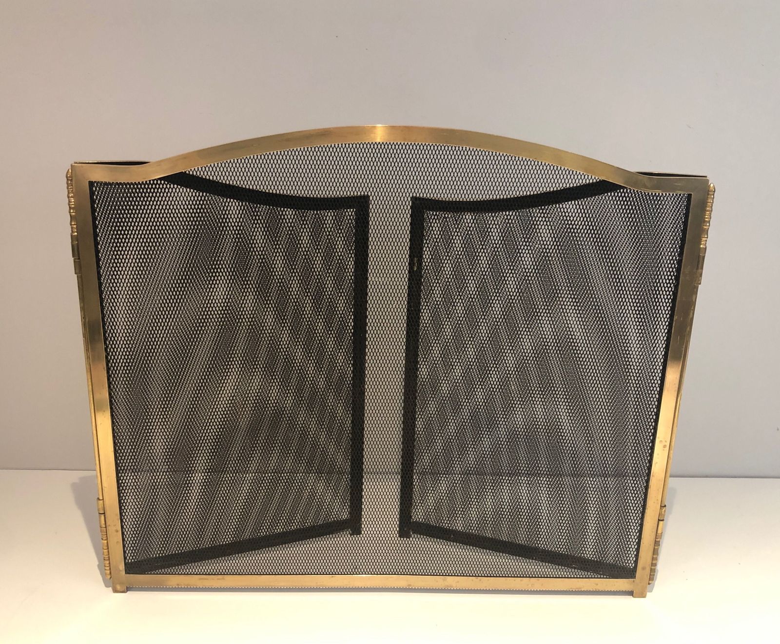 photo for sale Brass Fireplace Screen, 1970s, Vintage