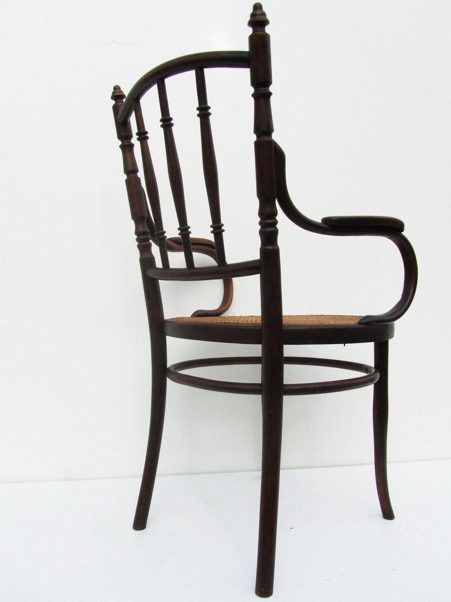 Austrian Bentwood & Cane Armchair From Josef Hofmann, 1900s photo buy