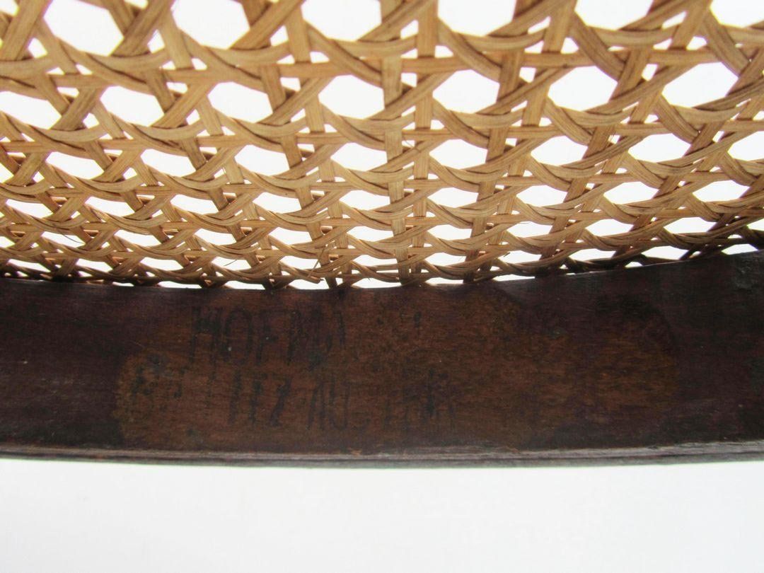 photo vintage Austrian Bentwood & Cane Armchair From Josef Hofmann, 1900s