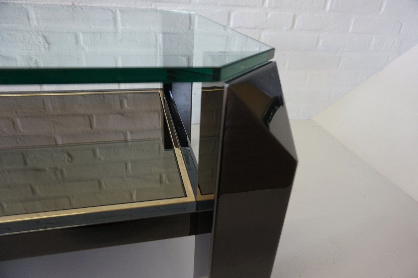 Black & Gold Plated Sculptural Coffee Table From Belgo Chrom & Dewulf Selection, 1970s photo buy