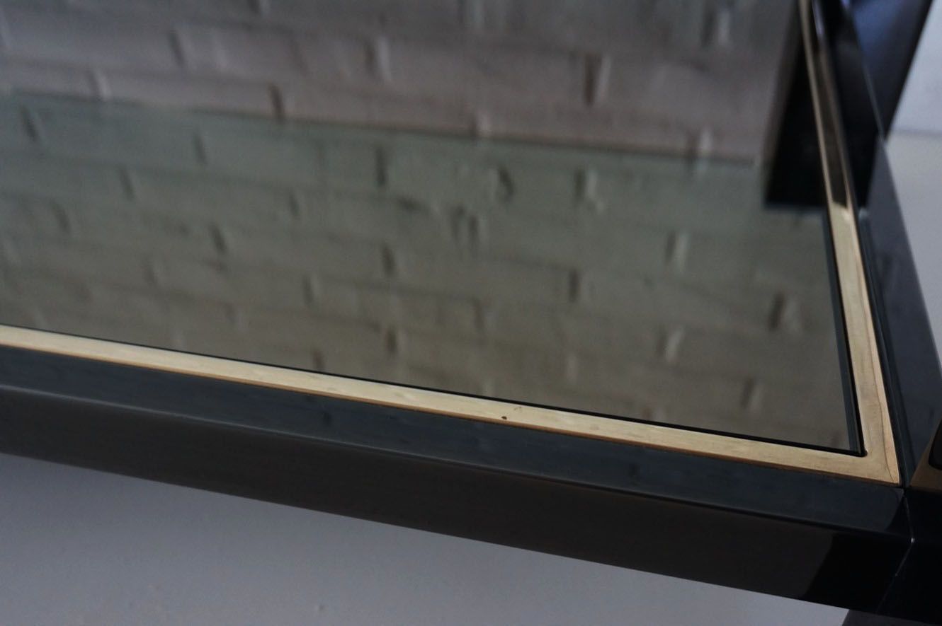 photo for sale Black & Gold Plated Sculptural Coffee Table From Belgo Chrom & Dewulf Selection, 1970s