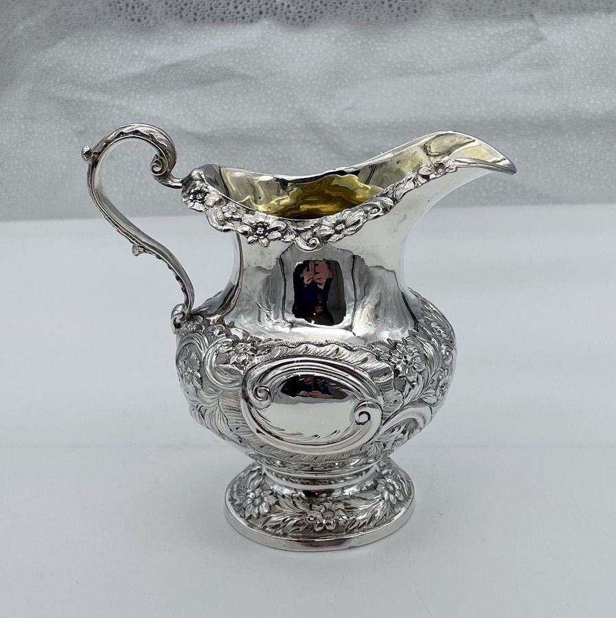 William IV Sterling Silver Three Piece Tea Set London 1834 John Wakefield photo buy