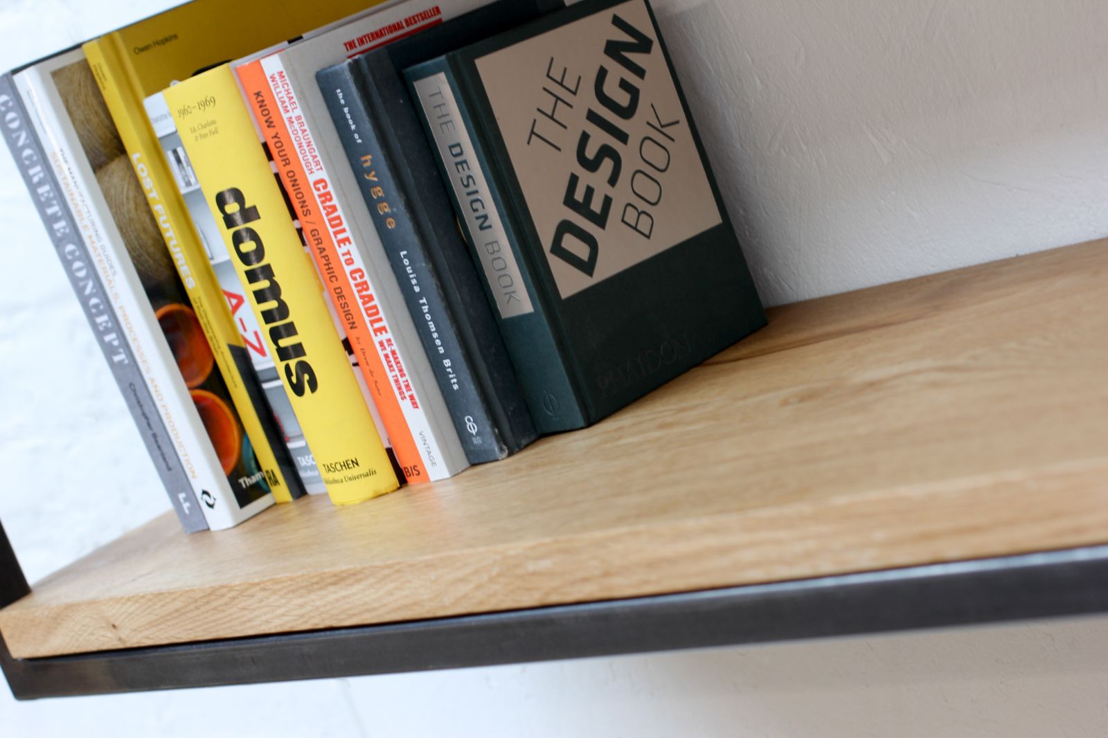 Orla Welded Dark Steel Box Section And Premium Oak Shelves photo furniture