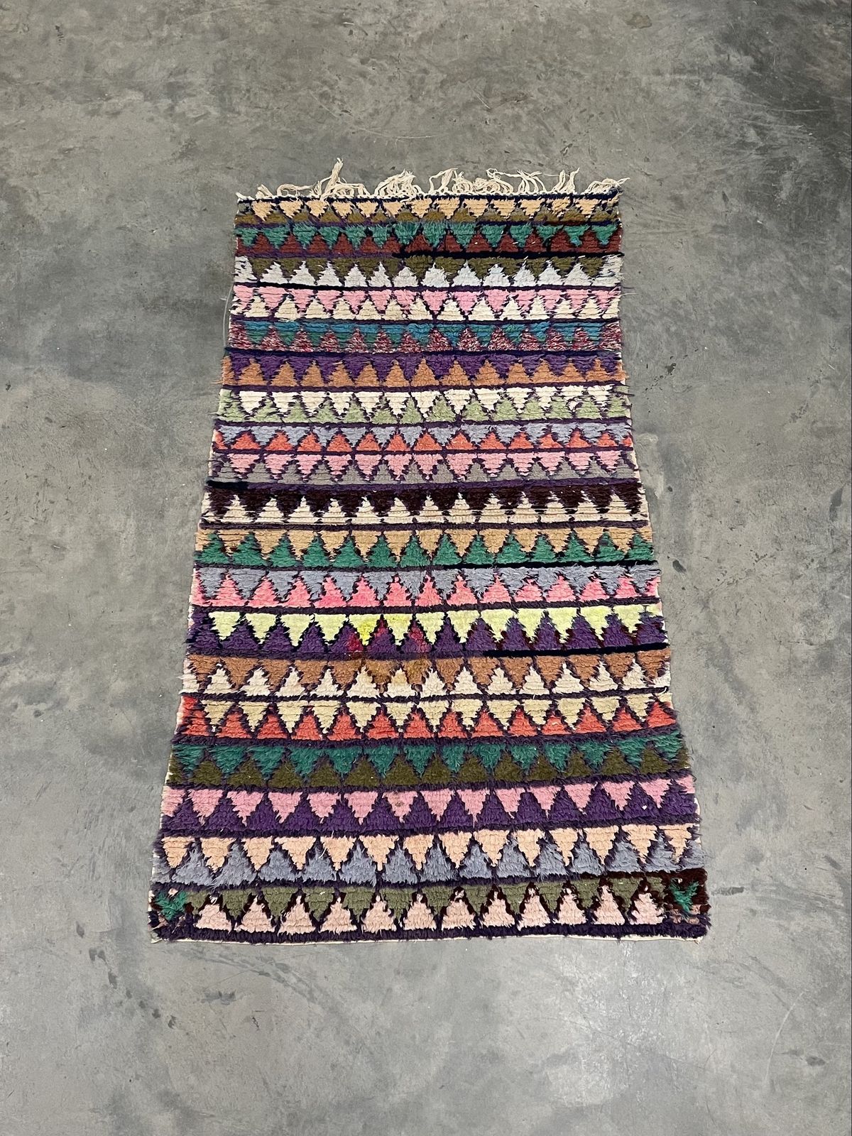 Vintage Boucherouite Rug/Runner   Approximately 180x104cms Active