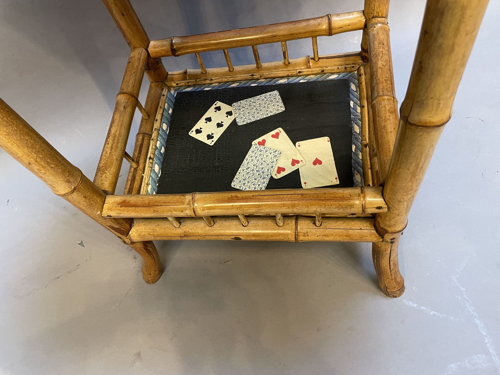 Victorian Bamboo Decoupage Table photo vinterior