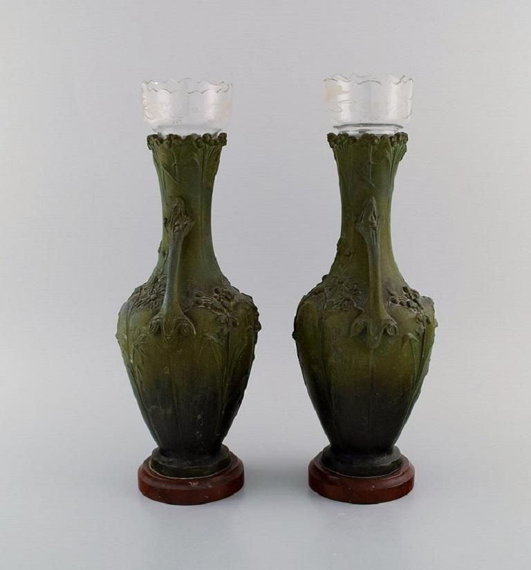 Hippolyte François Moreau  A Pair Of Antique Art Nouveau Vases photo furniture