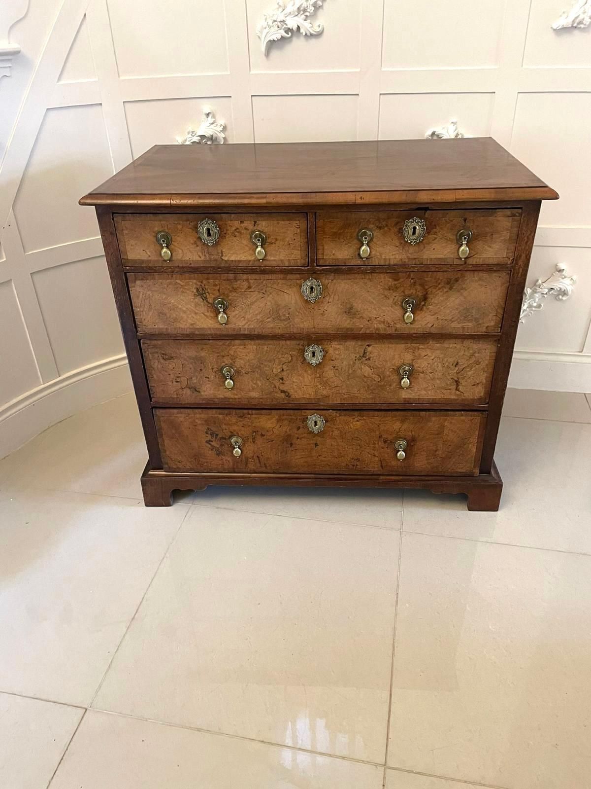 Antique George I Quality Walnut Chest Of Drawers photo Furniture