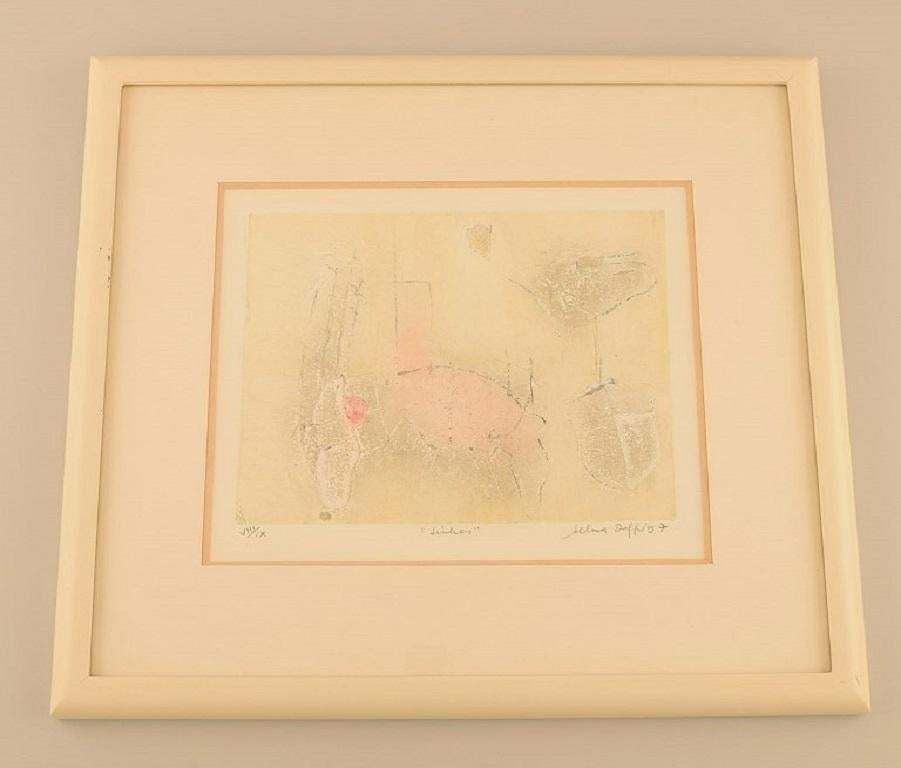 Selma Daffre  Listed Brazilian Artist  Collograph On Paper  Linhas photo furniture