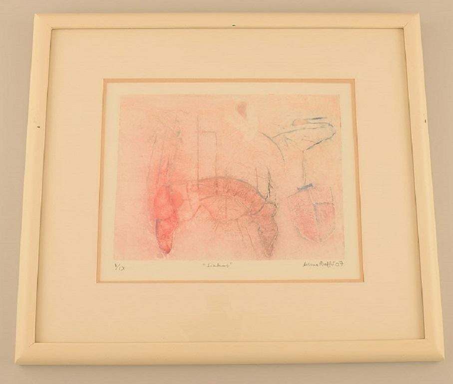 Selma Daffre  Listed Brazilian Artist  Collograph On Paper  Linhas photo furniture
