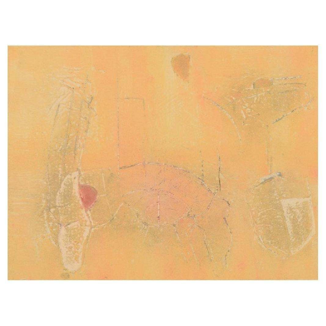 Selma Daffre  Listed Brazilian Artist  Collograph On Paper  Linhas
