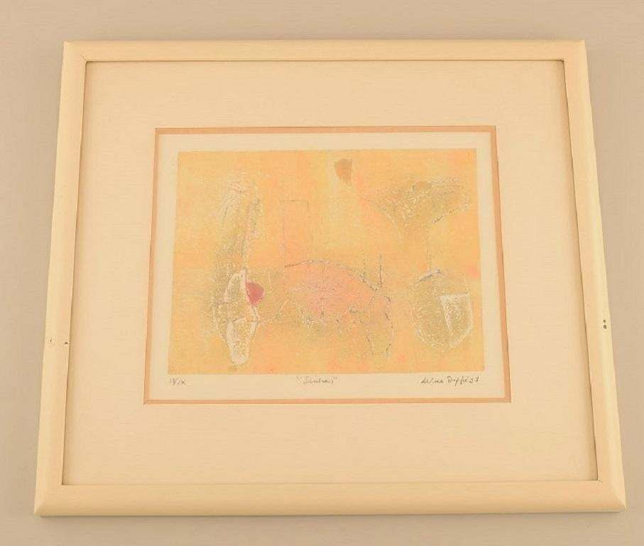 Selma Daffre  Listed Brazilian Artist  Collograph On Paper  Linhas photo furniture