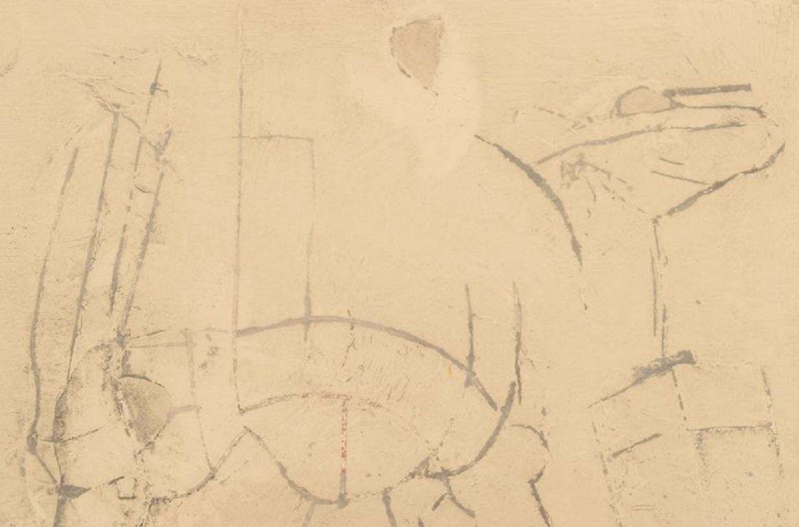 Selma Daffre  Listed Brazilian Artist Collograph On Paper Linhas photo 225.0